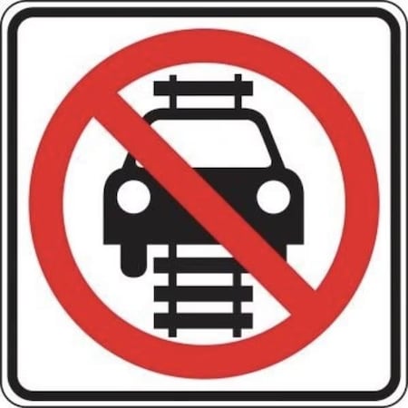 Accuform RAIL SIGN NO MOTOR VEHICLES ON TRACKS FRR744DP